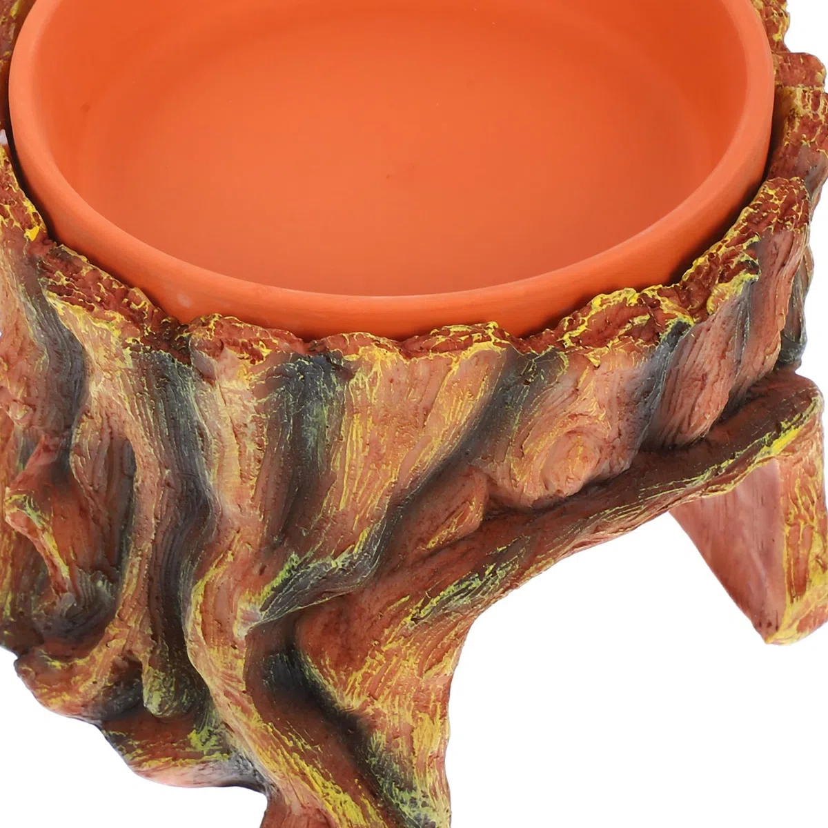 minkissy Cueva para Reptiles de Resina, Escondite Húmedo Grande para Geckos, Decoración Natural para Terrarios y Jardines, Accesorio Seguro para Hábitat de Mascotas