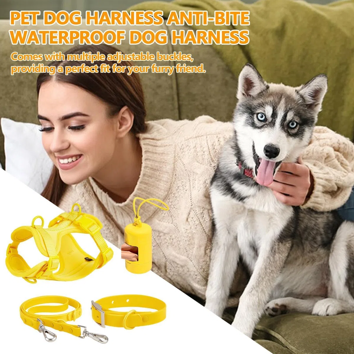 Juego de arneses para Perros para Perros de tamaño Mediano,Juego de arneses | Juego de correas multifunción