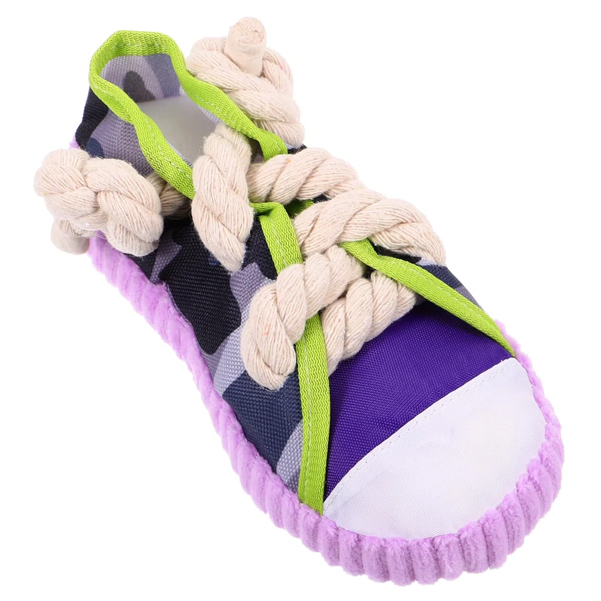 ifundom Juguete para Morder Forma de Zapato para Perros Medianos y Grandes, Chirriante y Fácil de Limpiar Cuerda de Algodón y Lona