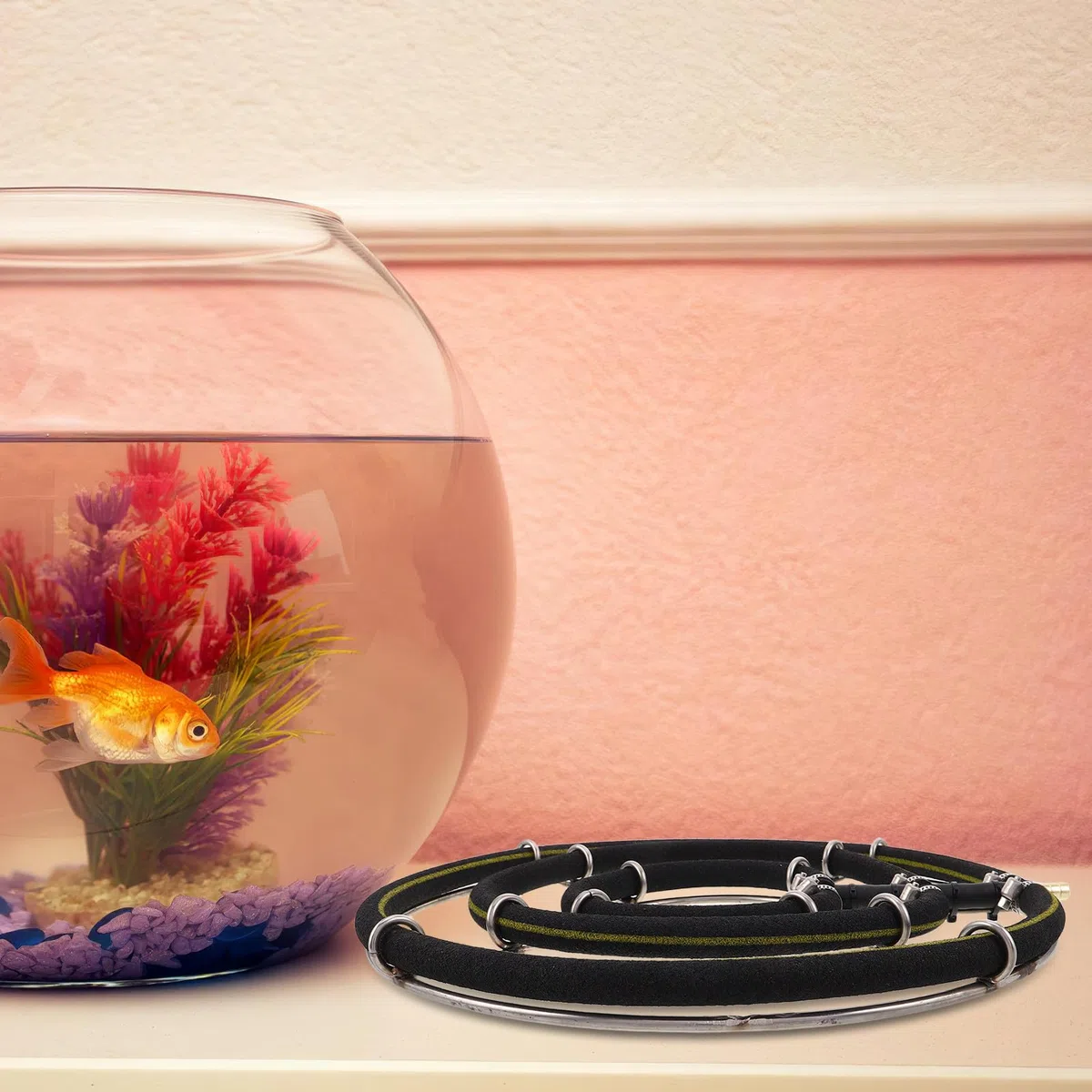 Levemolo Disco de Burbujas Redondo para Estanque de Peces - Difusor de Piedra de Aire para Acuario de 35 cm - Burbujeador de oxigenación para pecera, Ideal para acuarios domésticos y estanques