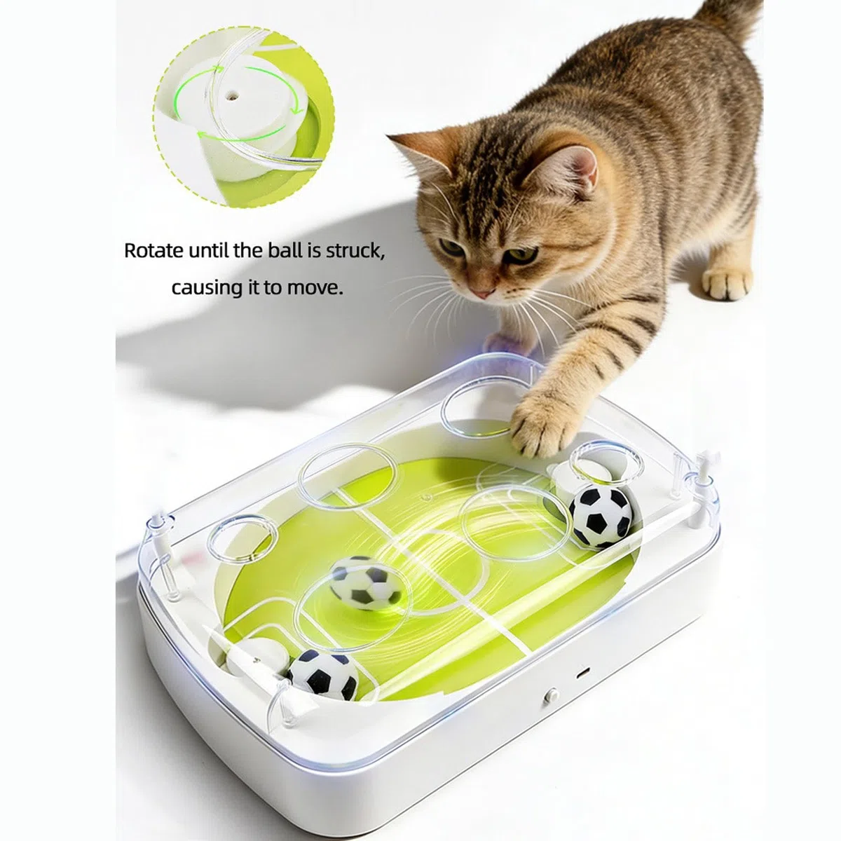 Juguetes para Gato Tipo Pelota Juegos interactivos de fútbol para mascotas