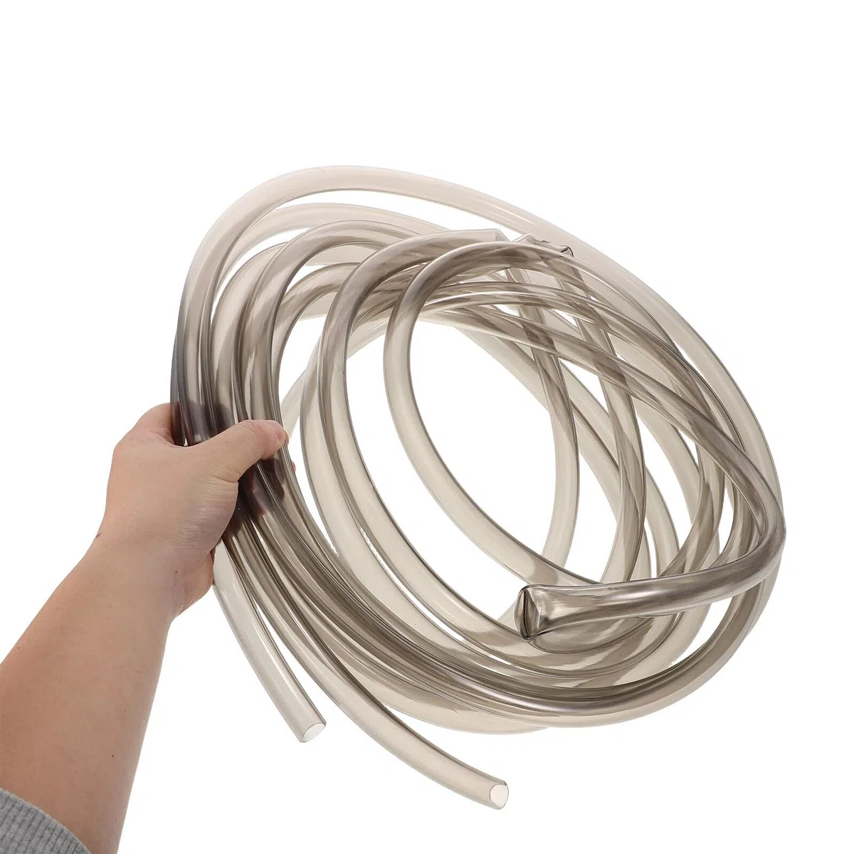 Manguera de Sifón para Acuario con Abrazadera Tubo de PVC Transparente de 5 M para Cambio Rápido de Agua Limpiador de Grava Manual para Mantenimiento de Peceras Betta y Tortugas