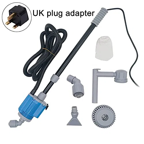 Limpiador Acuario Aquarium Water Cambiar Bomba 20 / 28W Pesca eléctrica Tanque de limpieza Herramienta de limpieza Vacuum Cambiador de agua Limpiador de grava Bomba de filtro de sifón Aspirador Acuari