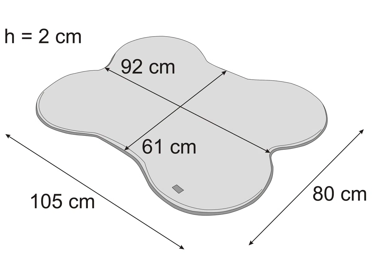 Colchoneta para perros, colchón, cojín, cojín para perros, cama para mascotas, sofá, cama para animales, cama suave, tamaño: L – 105 x 80 cm, marrón