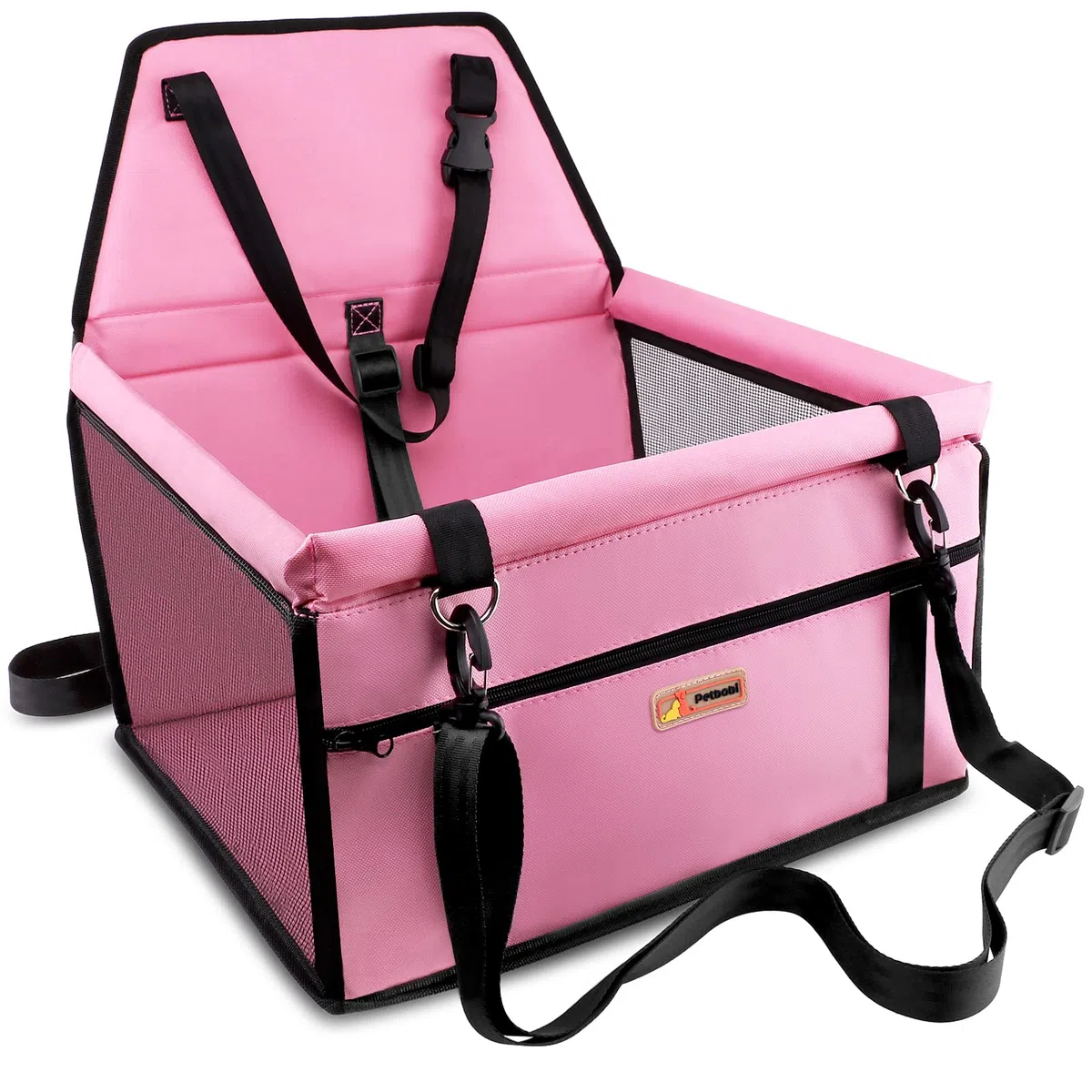Pet Reinforce - Asiento Elevador de Coche para Perros y Gatos, Bolsa portátil y Transpirable con cinturón de Seguridad, transportador de Perros, Seguridad Estable para Viajes, con Correa de Clip con
