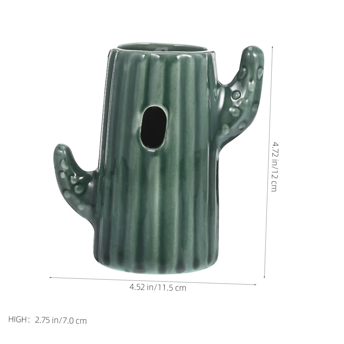 BESPORTBLE 3piezas Soporte para Bebedero De Hamster De Cerámica Forma De Cactus Dispensador De Agua para Mascotas Pequeñas Decoración De Jaula y Accesorio Práctico