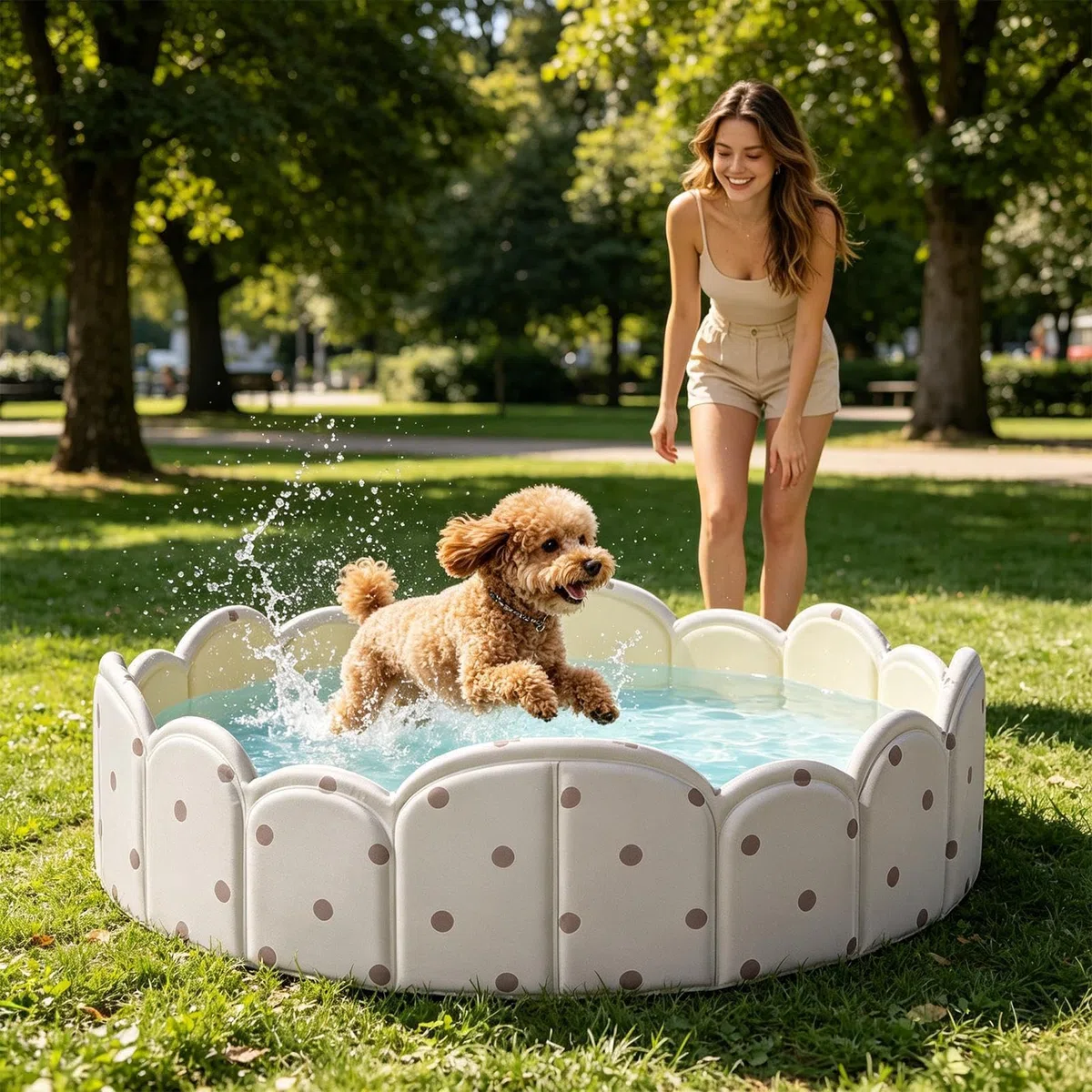 Piscina Plegable para Perros Tina Engrosada No Inflable | Piscina Plegable para Mascotas Niños Playa Jardín Exterior Interior Verano Viaje Parque Juego