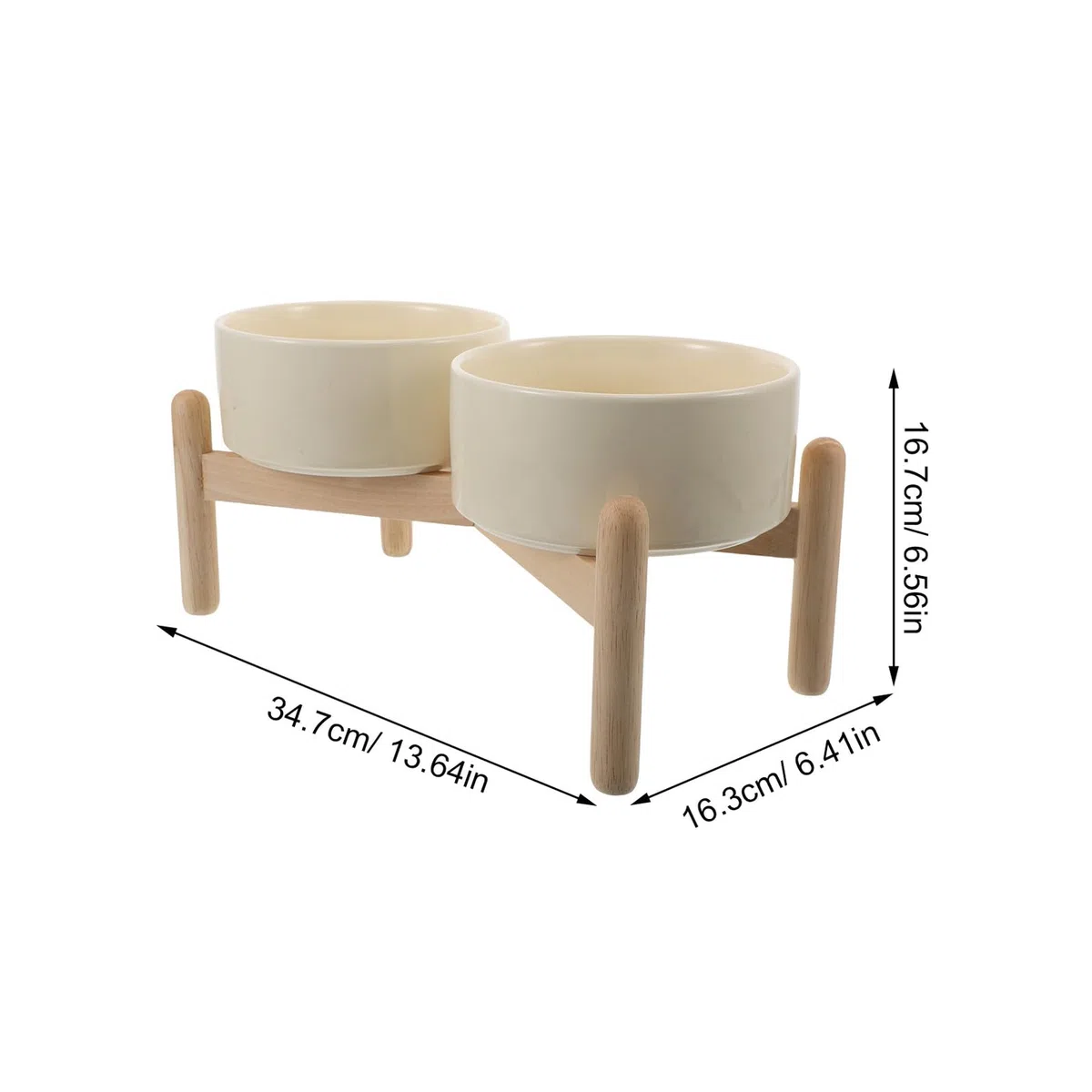 Comedero Alto para Mascotas De 850 Ml Comedero Elevado para Perros Soporte para para Mascotas Bebedero De Madera para Perros