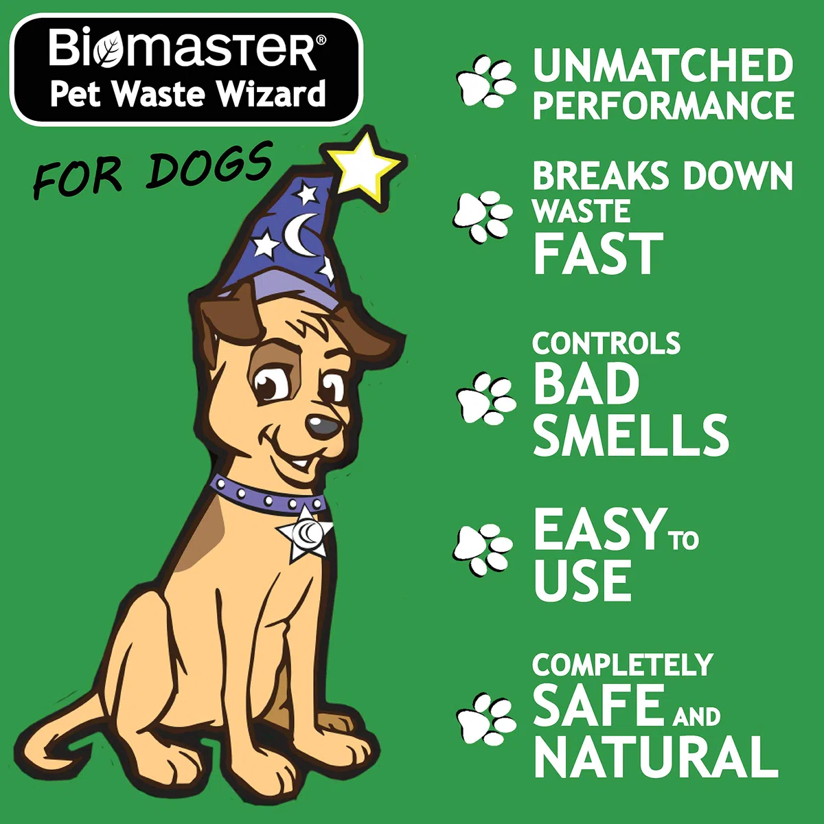 Pet Wizard Digestor de residuos de 50 g, paquete de boquilla, enzimas beneficiosas para descomponer los residuos de mascotas, (concentrado 100% natural)