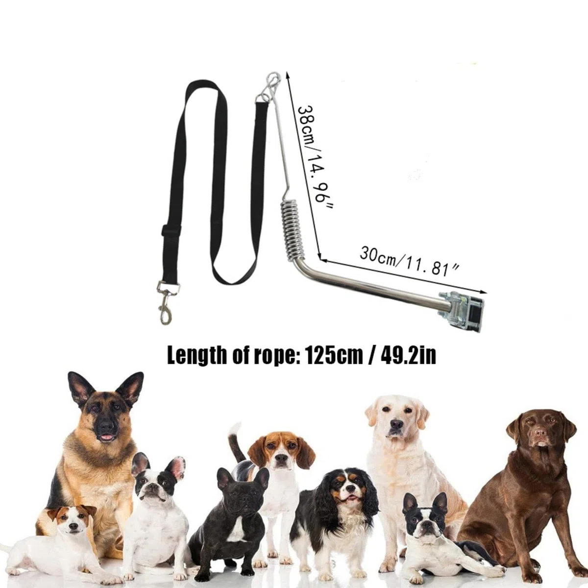 Correa de Bicicleta para Perros, Ideal para Paseos Nocturnos, Acampadas Y Viajes.