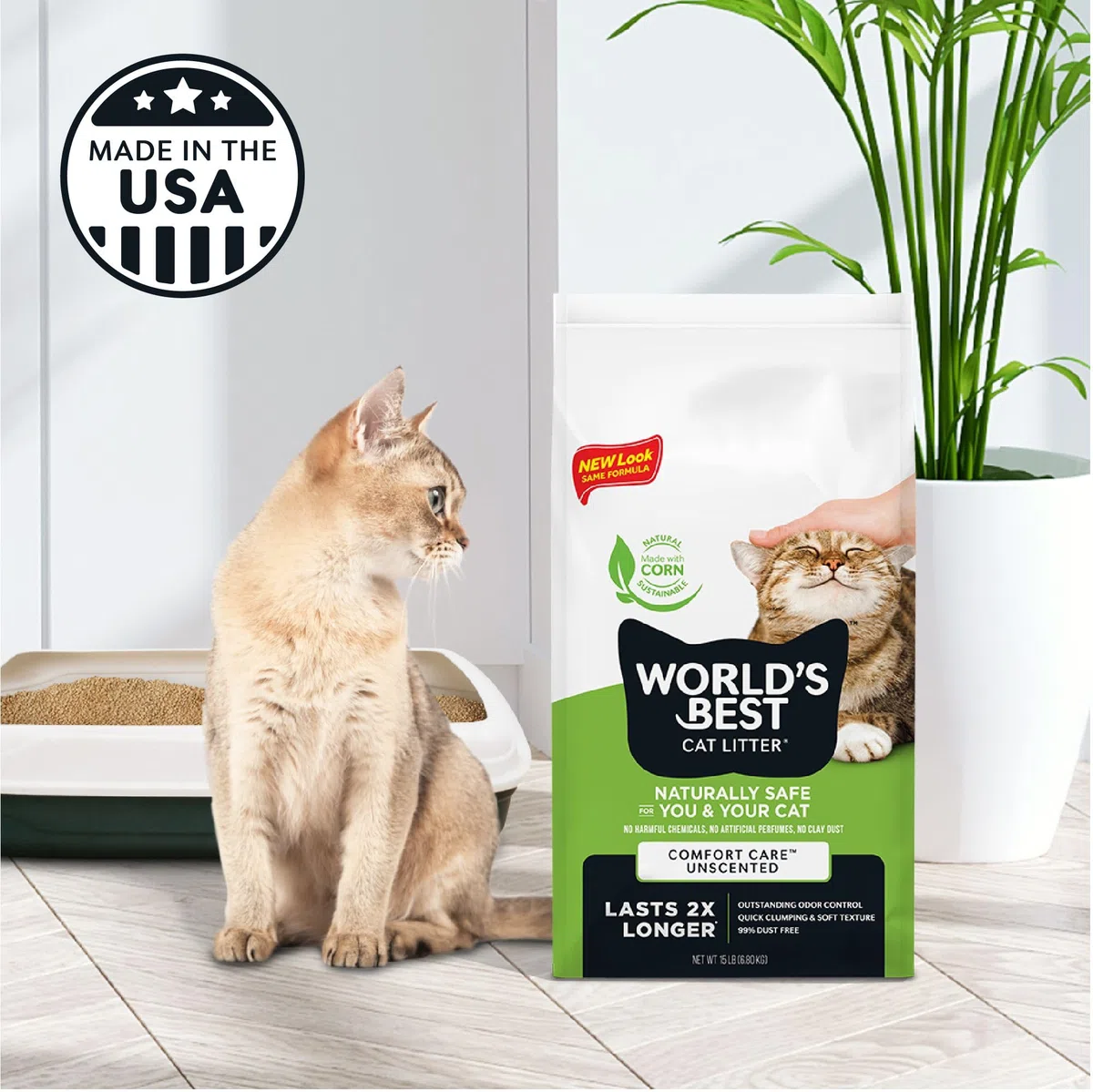 World's best cat litter, Comfort Care sin Perfume, 6,80 kg