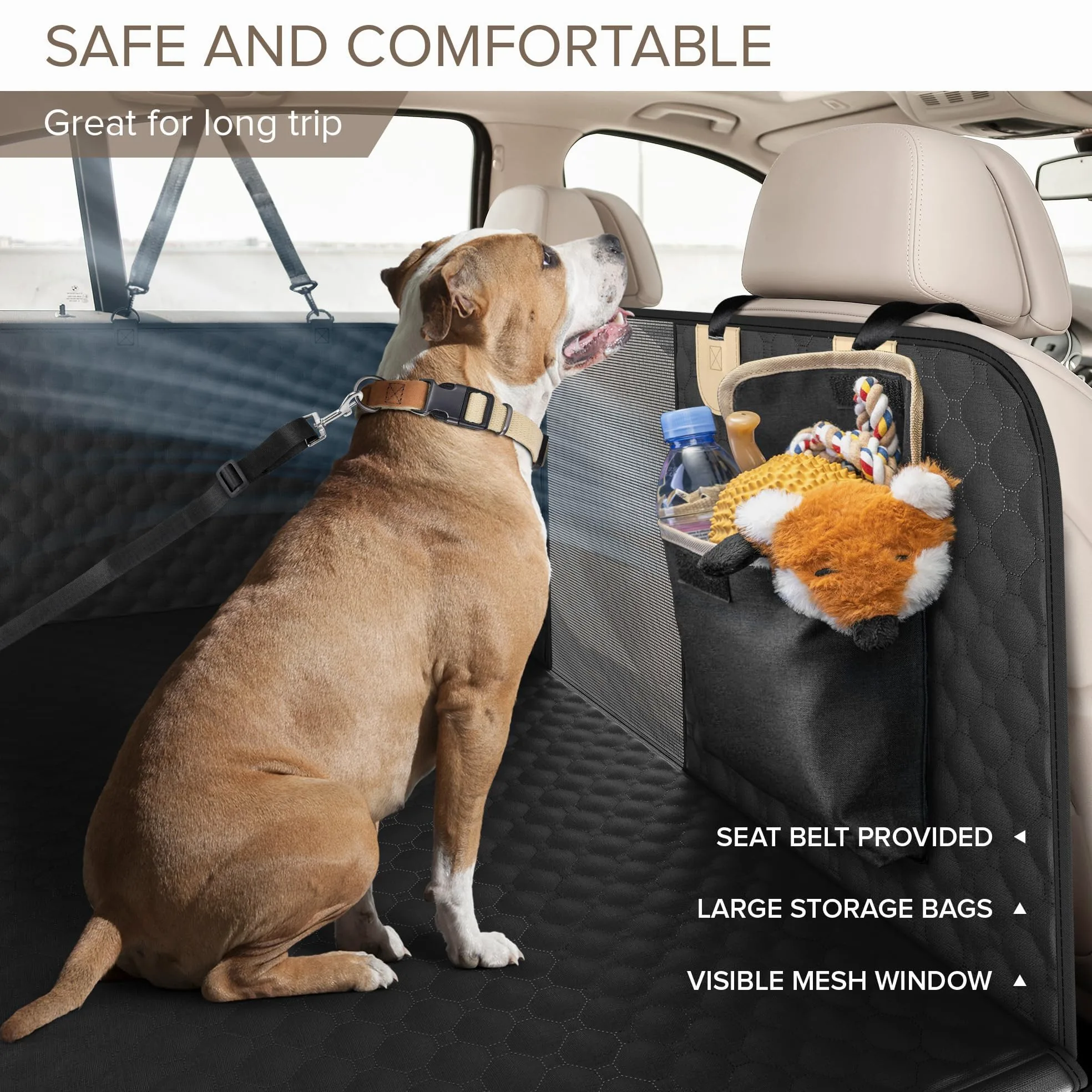 Cubierta Asiento Coche Perro Impermeable para VW Polo V Hatchback 2009-2014, Alfombra de Asiento de Estilo Hamaca Protector Antidesliante Mascotas Perros Accesorios