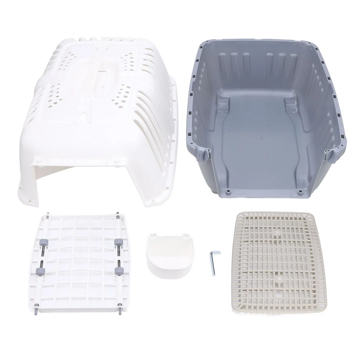 Transportín para Gatos para Mascotas, cómoda y Transpirable, portátil, para Viajes, para Gatos, Perros, Conejos, Viajes en avión, Camping al Aire Libre, PP, Hierro, Ligero,