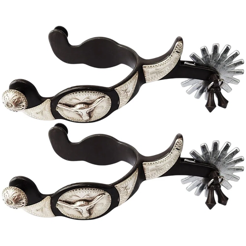 2 Espuelas Vaqueras Vintage con Engranaje Giratorio. Espuelas Resistentes para Caballos. Equipo De Equitación para Entrenamiento Ecuestre.
