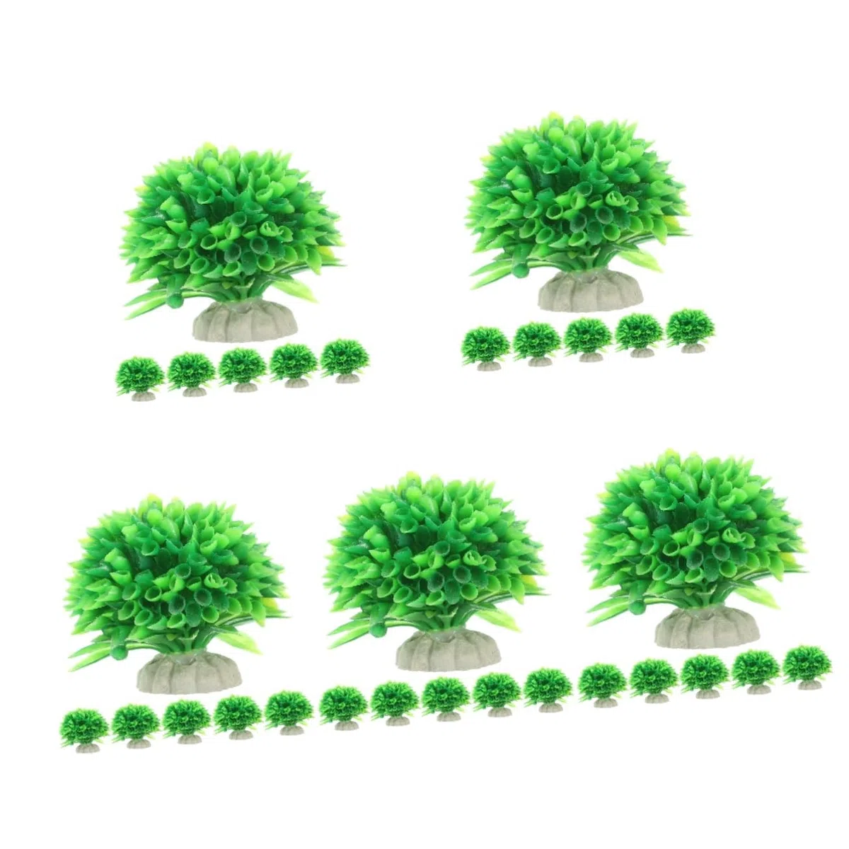 BESPORTBLE 5 Juegos Adornos De Acuario Planta Artificial para Pecera Disfraz De Equipo Plantas De Agua Falsas Decoración De Plantas Falsas De Juguete Tanque El Plastico 6 Piezas * 5