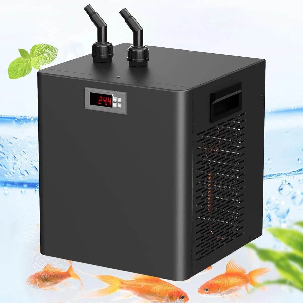 Enfriador para Acuario, diseño silencioso Especial, Enfriador de baño de Hielo para ajolotes de Agua Salada y Dulce y Medusas de Coral, fácil de Usar 160L/42gal