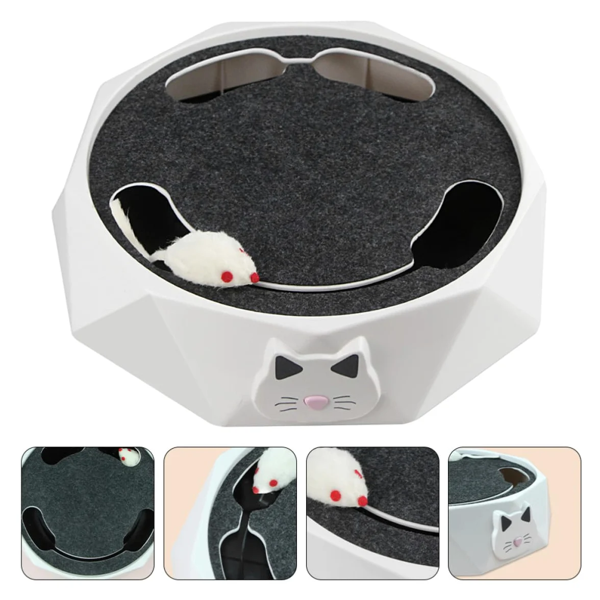 Gadpiparty Juguete Interactivo para Gatos Ratón Eléctrico Que Simula Experiencia de Caza y Acción de Excavar, Material Abs y Funciona 3 Baterías AA