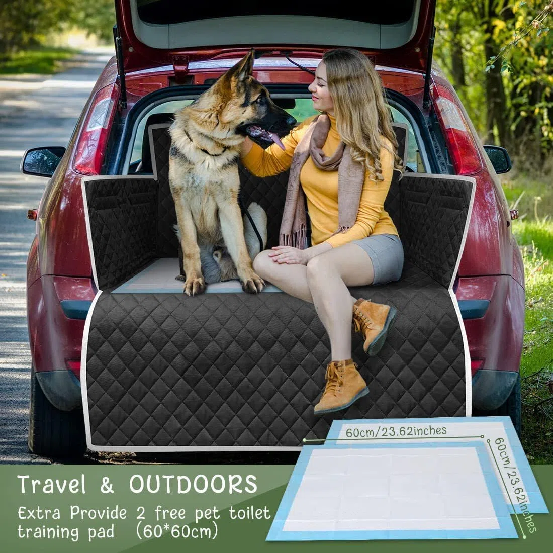 Funda para Maletero de Coche para Perros para VW e-Up! 2016 2017 2018 2019 2020 2021-pr, Universal Protector de Maletero para Perro Perro Funda Maletero Cubierta,A