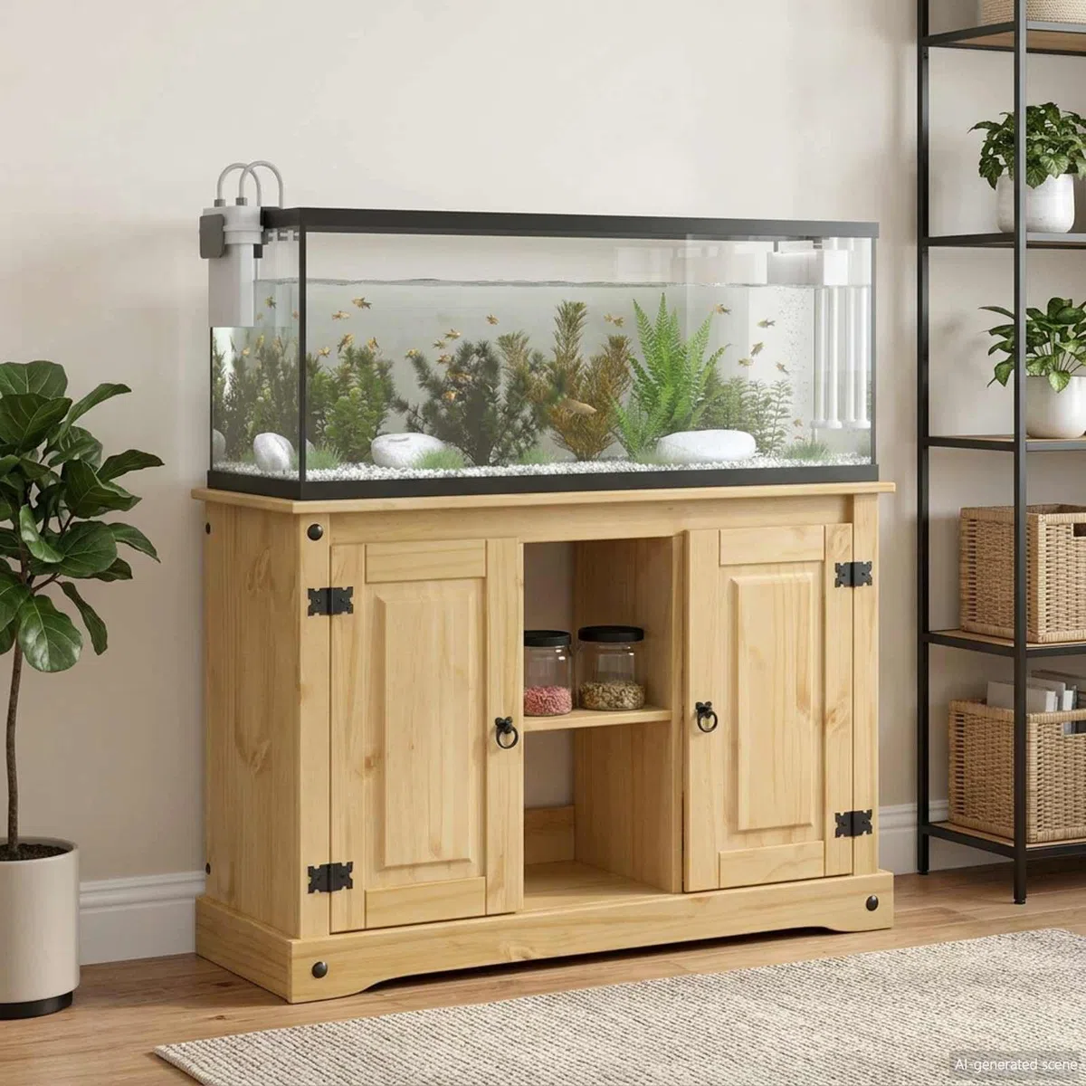 vidaXL Soporte para Acuarios Corona Marrón 101,5 x 37 x 73 cm 300 kg