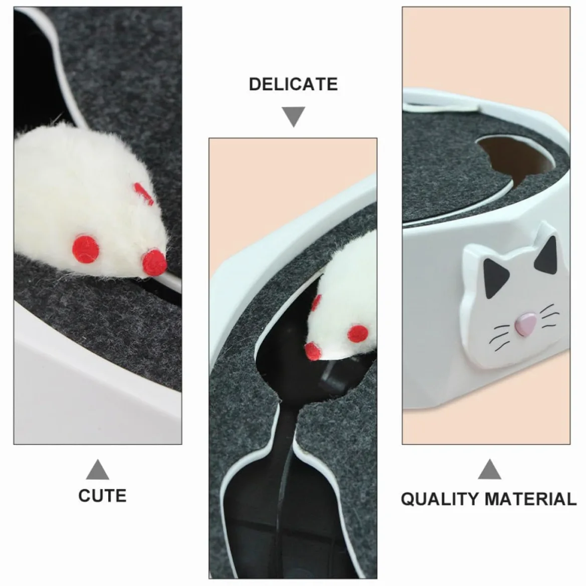 Gadpiparty Juguete Interactivo para Gatos Ratón Eléctrico Que Simula Experiencia de Caza y Acción de Excavar, Material Abs y Funciona 3 Baterías AA