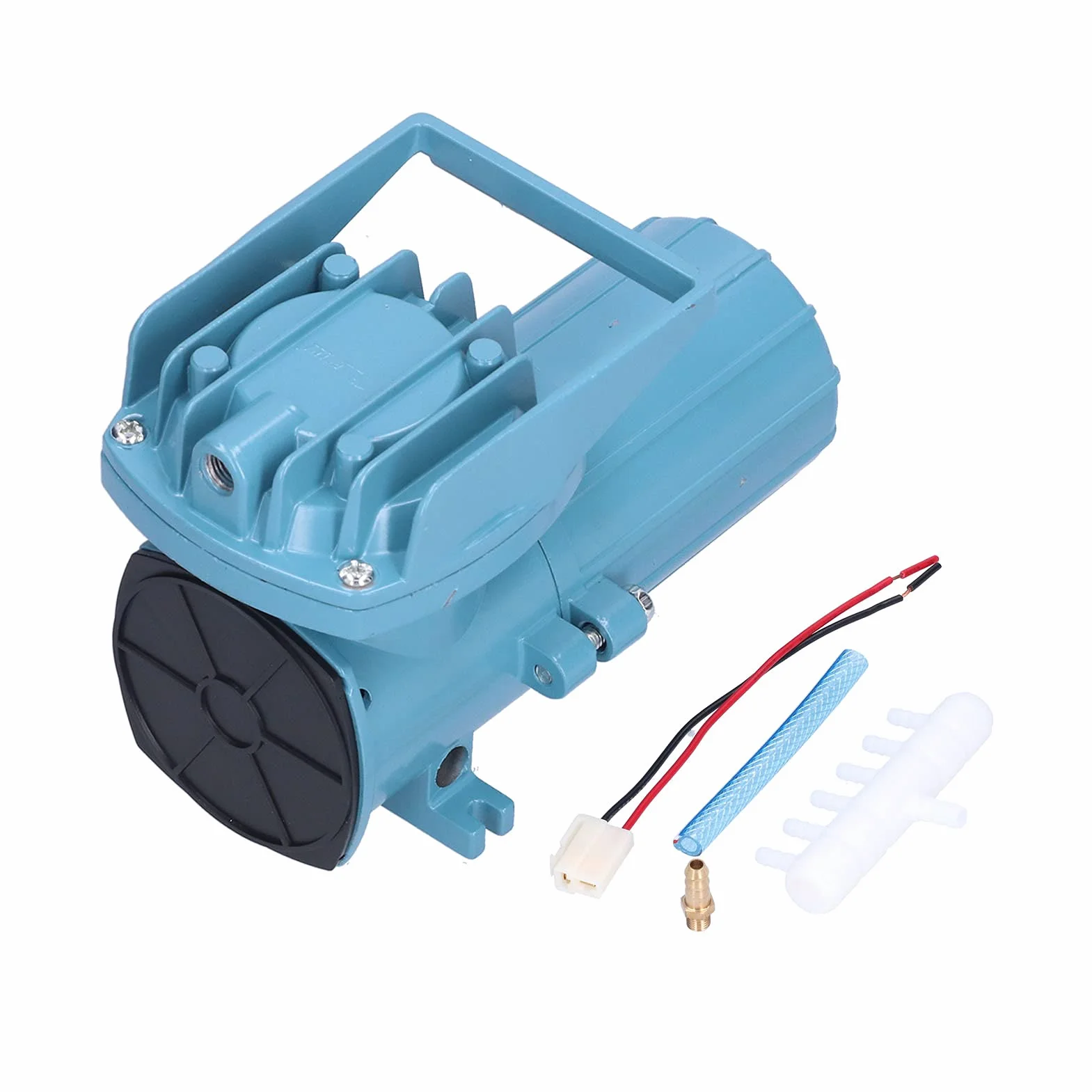 Fafeicy Bomba de Aire, Bomba de Oxígeno, de Aireación de Aleación de Aluminio 12 V 18 W, de Aire de Alta Presión con Diseño sin Aceite para Acuicultura, Pecera, Acuario, Amplia Aplicación