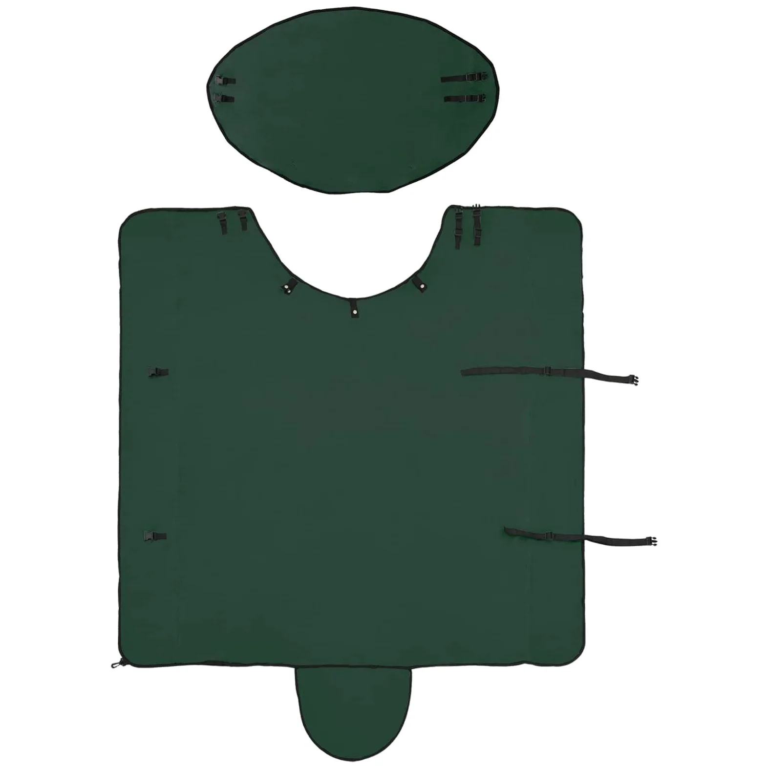 Manta para caballo verde oscuro de poliéster, 155 cm, transpirable, impermeable, cálida, para pastos, establos al aire libre, con resistencia al desgarro, ideal para invierno y transición
