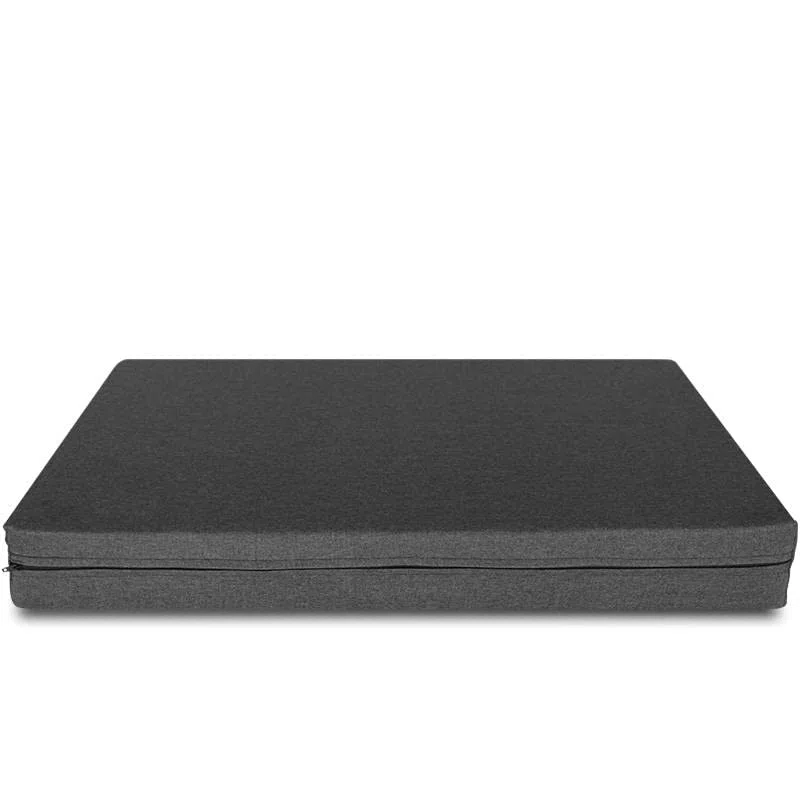 Ventadecolchones - Cama para Perro Viscoelástica Desenfundable - Grande: 120 x 75 cm - Loneta Premium Gris - 3 cm de Visco + 4 cm de Espuma