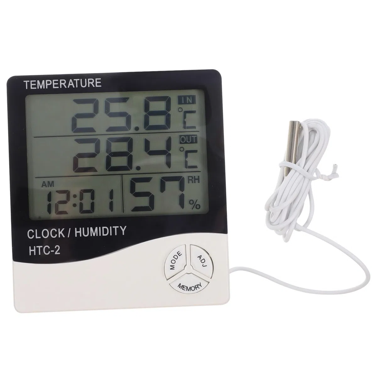BESPORTBLE 2piezas Termómetro Digital Lcd Para Acuario y Terrario Higrómetro Electrónico Pantalla y Clara Monitoreo De Temperatura Del Agua Para Mantener Un Saludable Para Peces y Plantas