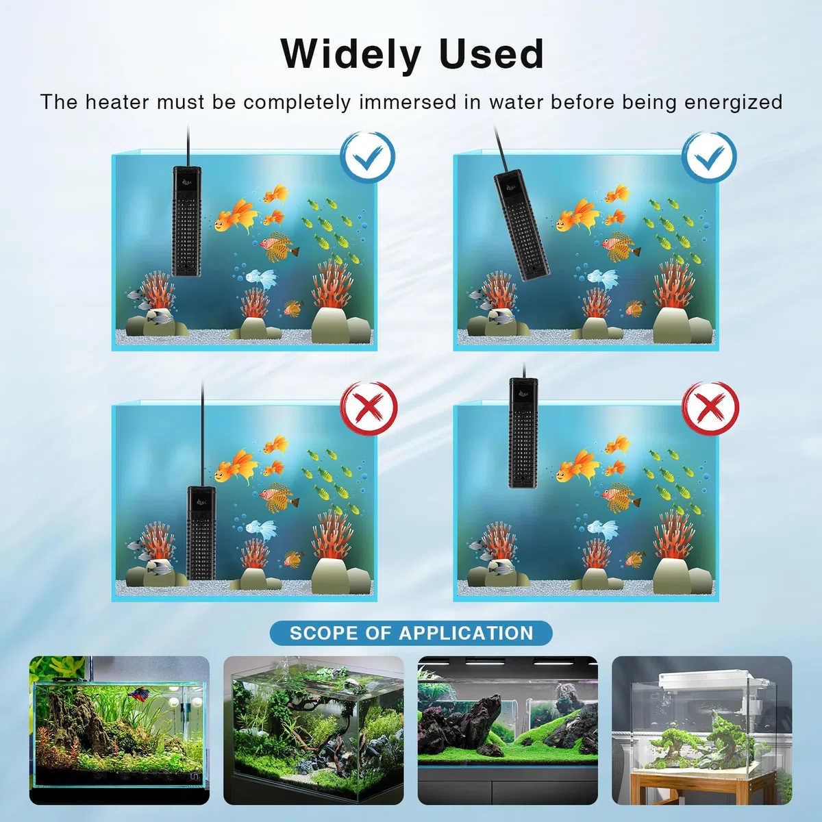 AQQA Calentador Acuario (1000W)
