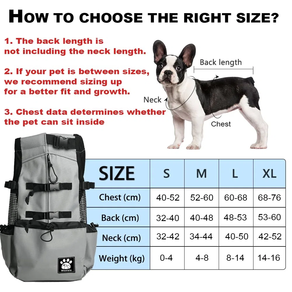 Bolsa de transporte para perros de 1 a 25 kg con diseño de cabeza de cordón, mochila ventilada para perros pequeños y medianos, transportador diario para cachorros para caminar al aire libre, seguro