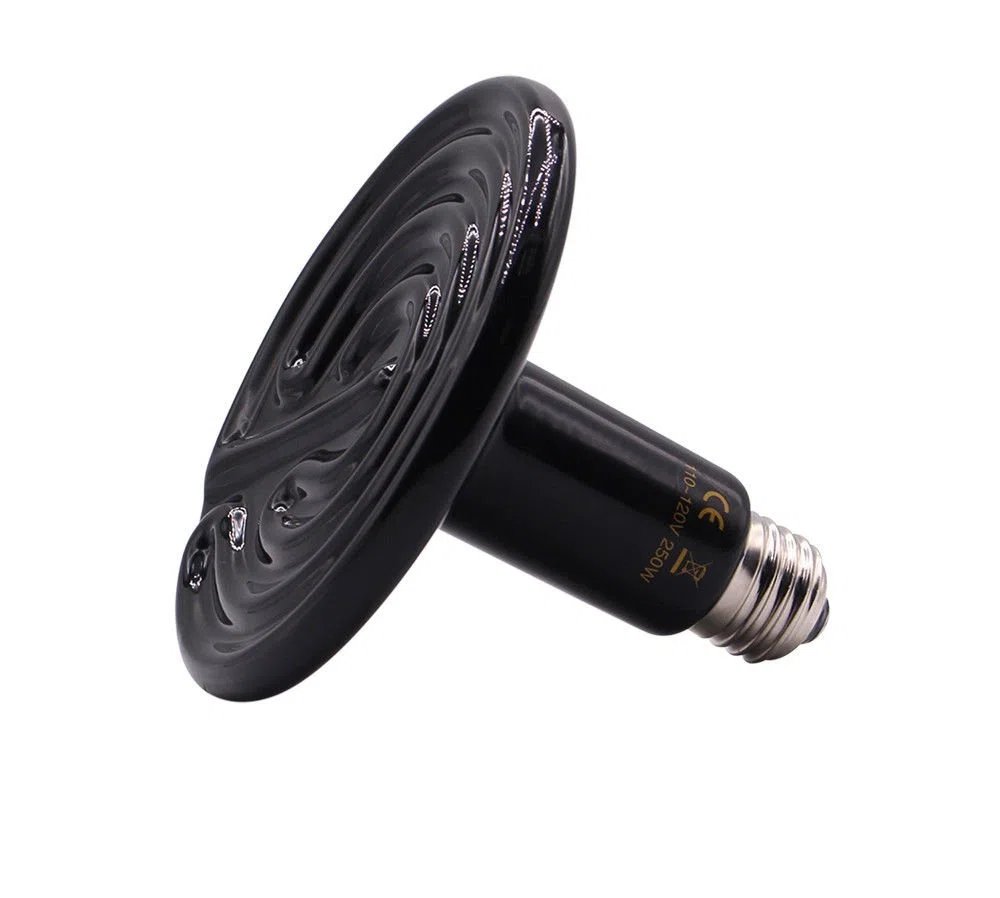 Lámpara de calor para reptiles de 250 W, calentador de cerámica infrarrojo para mascotas, accesorios para tanque de reptiles, accesorios para anfibios, criadores de mascotas, gallineros, lagartos