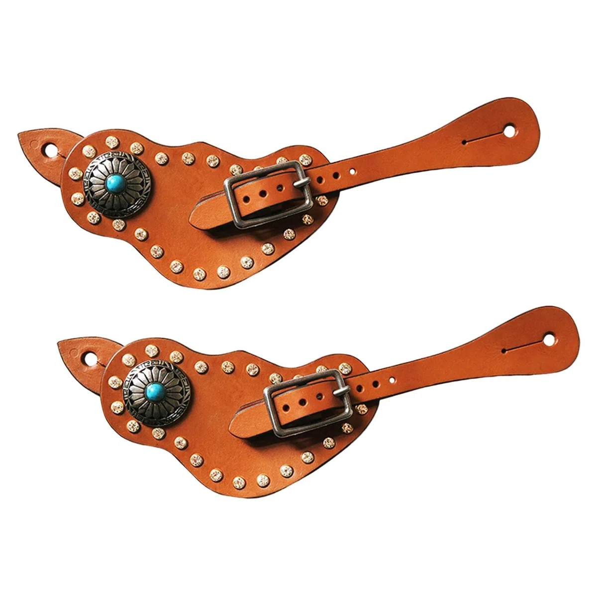 2 Correas para Espuelas con Hebilla, Correas Resistentes para El Entrenamiento de Caballos, marrón