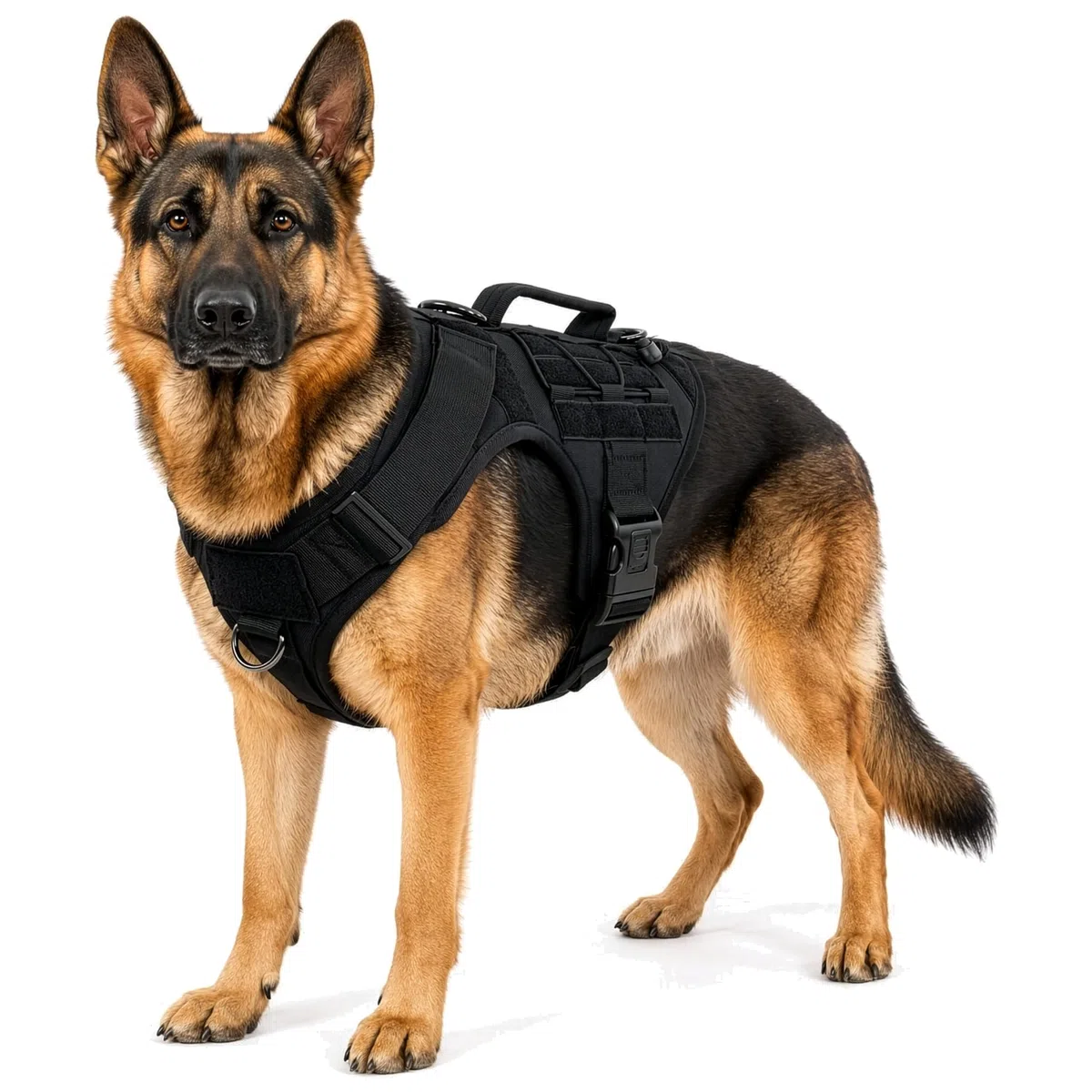 ALBCORP Arnés táctico para Perro Alcorp, Chaleco de Entrenamiento Militar K9, arnés para Perros de Trabajo, para Perros medianos, Grandes y XL