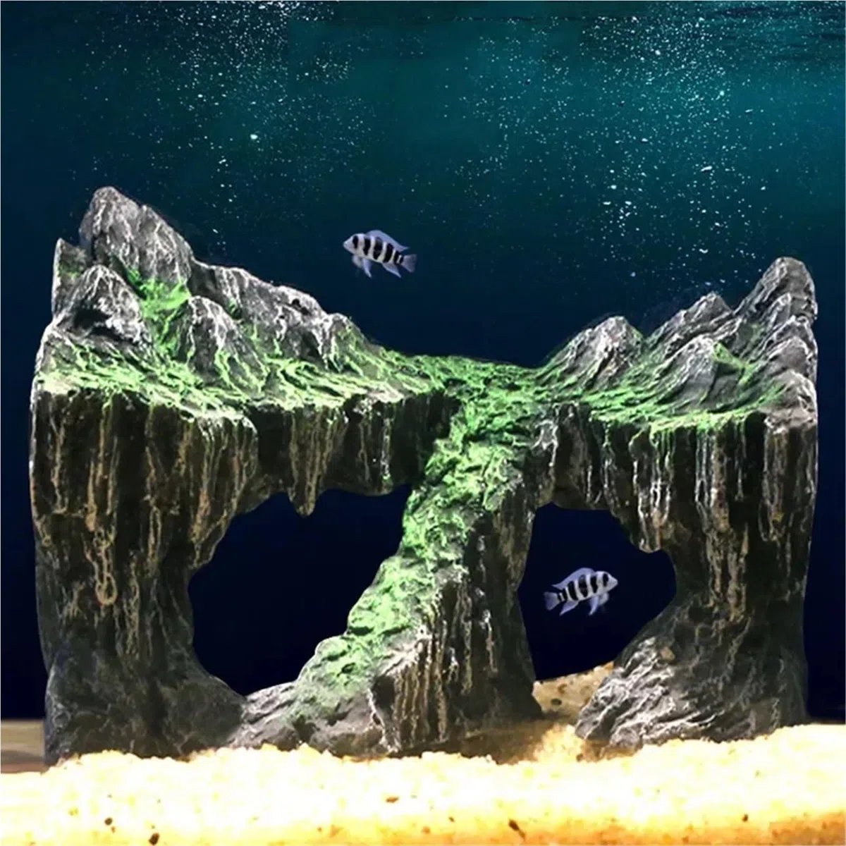 Decoración Acuario Túnel Decoración Creativa de Resina for Acuario, pecera Roca simulada, Adorno montaña, Rocas for, decoración Divertida(S)