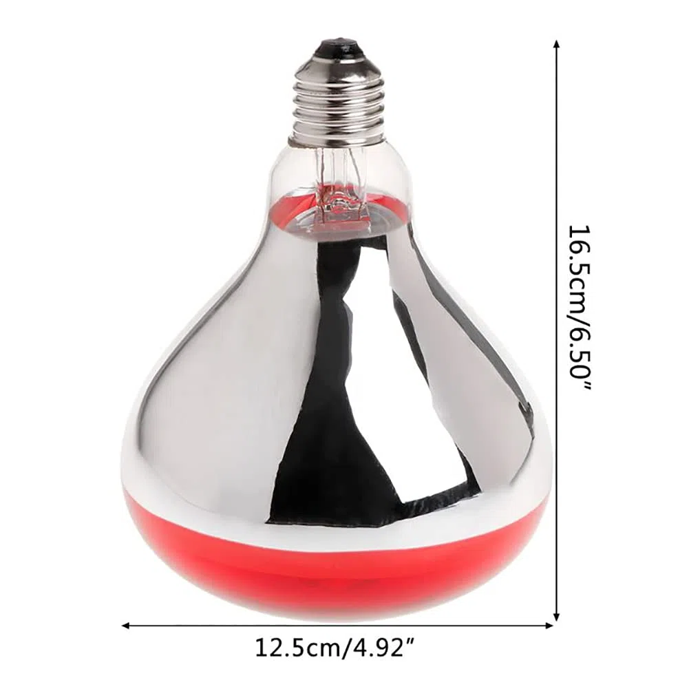 Bombillas De Calor Infrarrojas Rojas Lámpara De Calor Infrarroja para Pollitos Reflector De Inundación Infrarrojo Impermeable Foco Incandescente para Lechones Servicio De Alimentos Bombilla Criadora