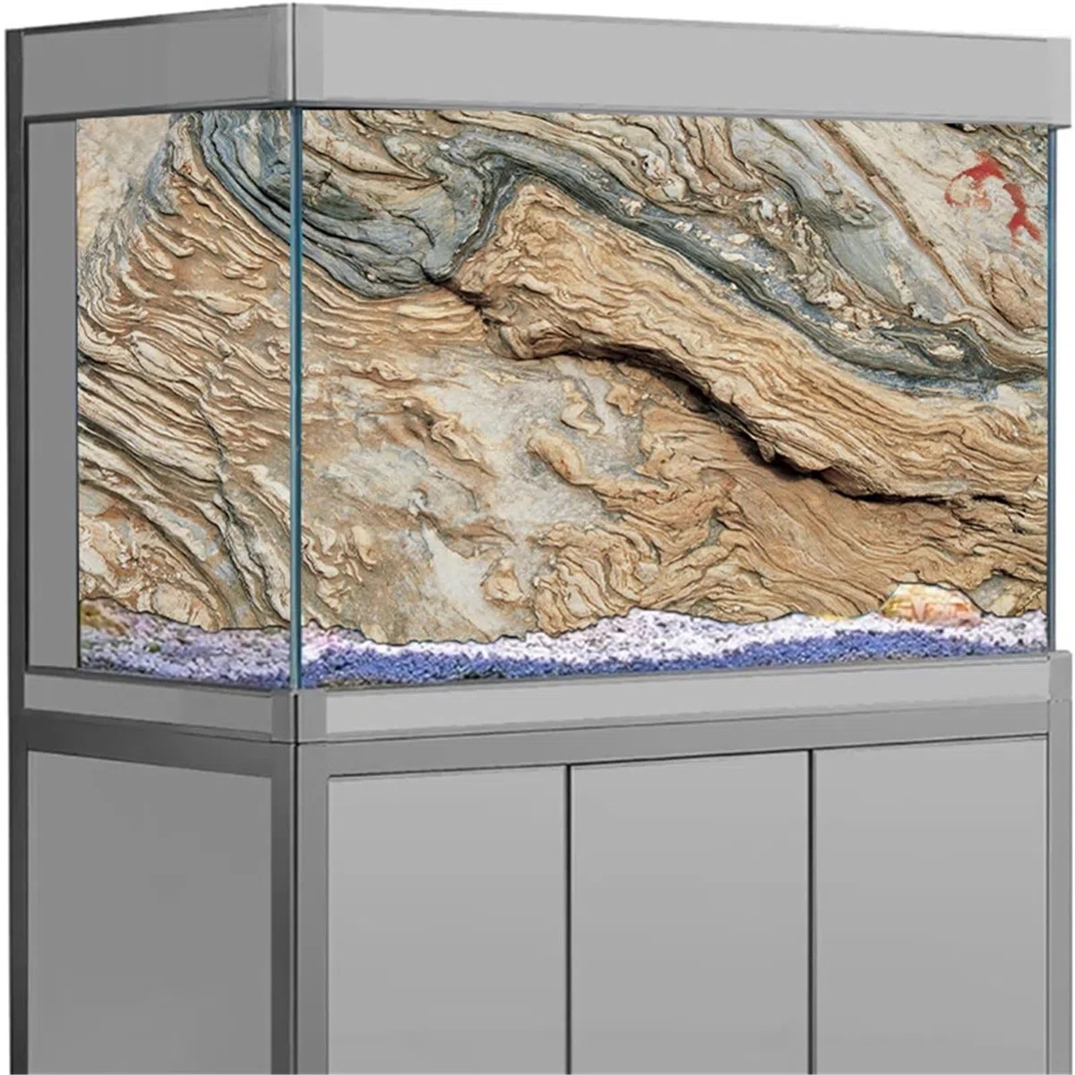 Etiqueta engomada del Fondo Acuario de la decoración Tanque Peces 3D