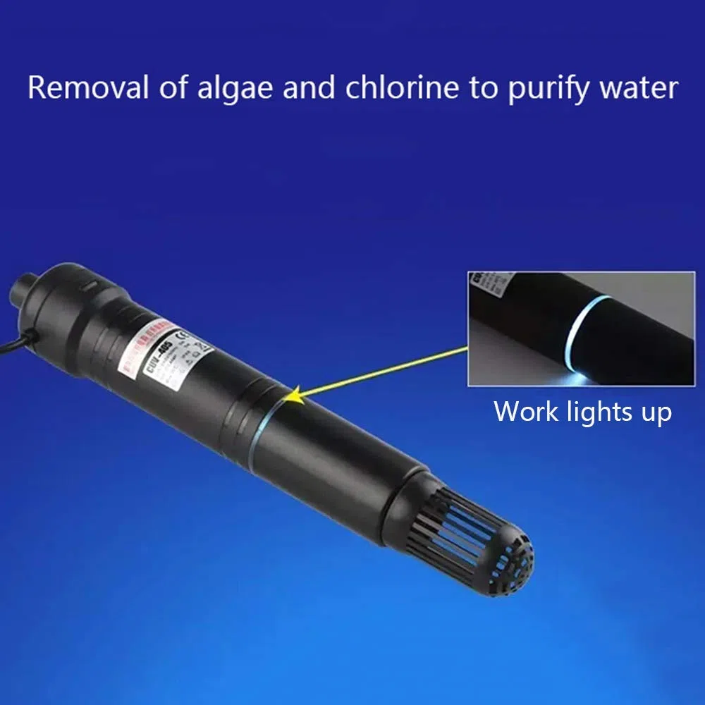 SMYH 220v 5w Acuario Filtro UV Lámpara Germicida Esterilizador Luz Sumergible Eliminación De Algas