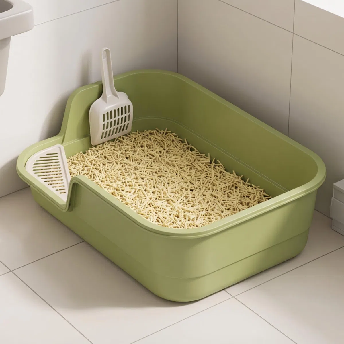 Arenero con Pala Seguro, Gris, Grande 49 X 35.5 X 13 Cm