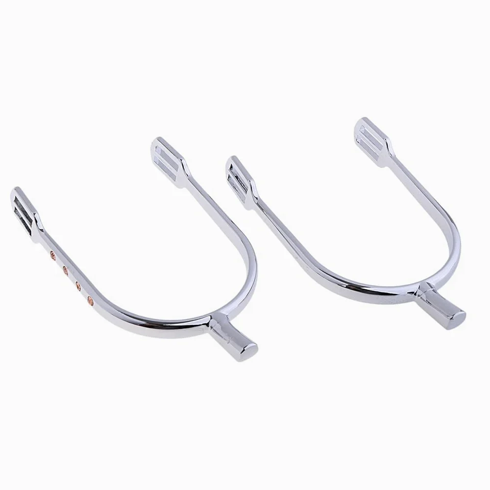 Espuelas ecuestres de aleación de zinc para caballos, espuelas ecuestres, para mujer, 2 unidades (color: dorado)