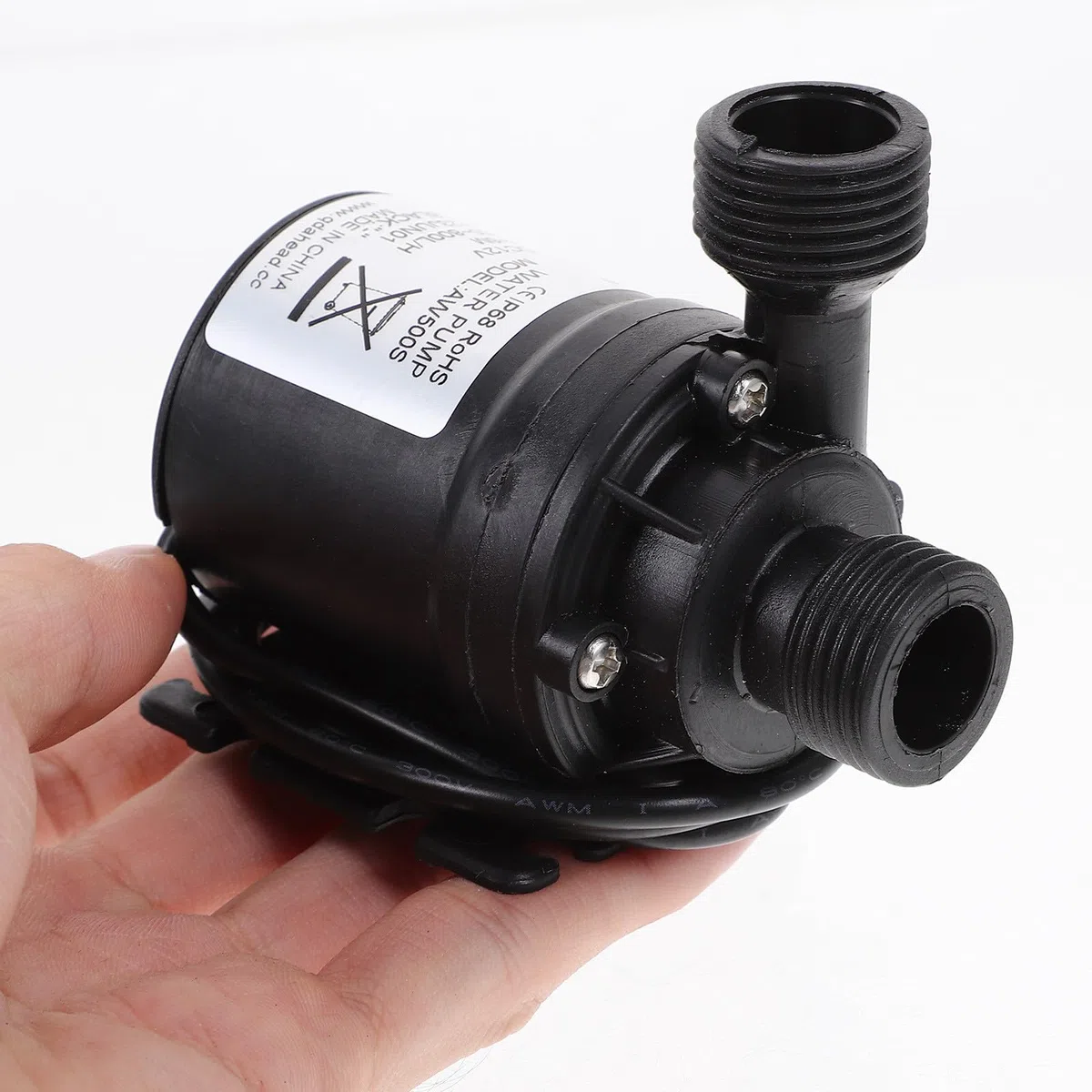 Gatuida Bomba de Agua Sumergible sin Escobillas de 12 V Dc, 800 L/h, Plástico Negro, Instalación Sumergible, para Acuarios y Peceras, Paquete de 2 Piezas