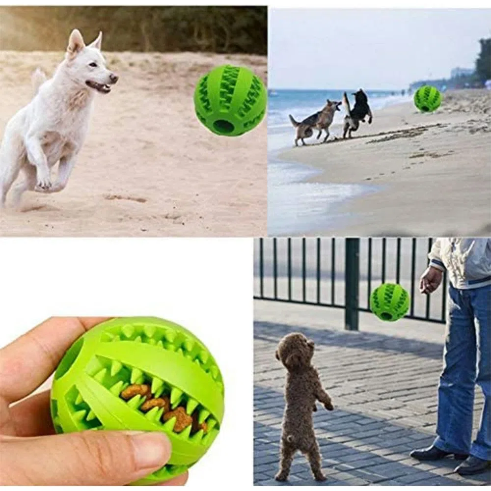 Juguetes para Cachorros, Pelota de Goma for Perros, Juguete for Cachorros, Grandes, Limpieza Dientes, Snack, 2 Unidades, Rojo, 6 cm(Green 6cm)