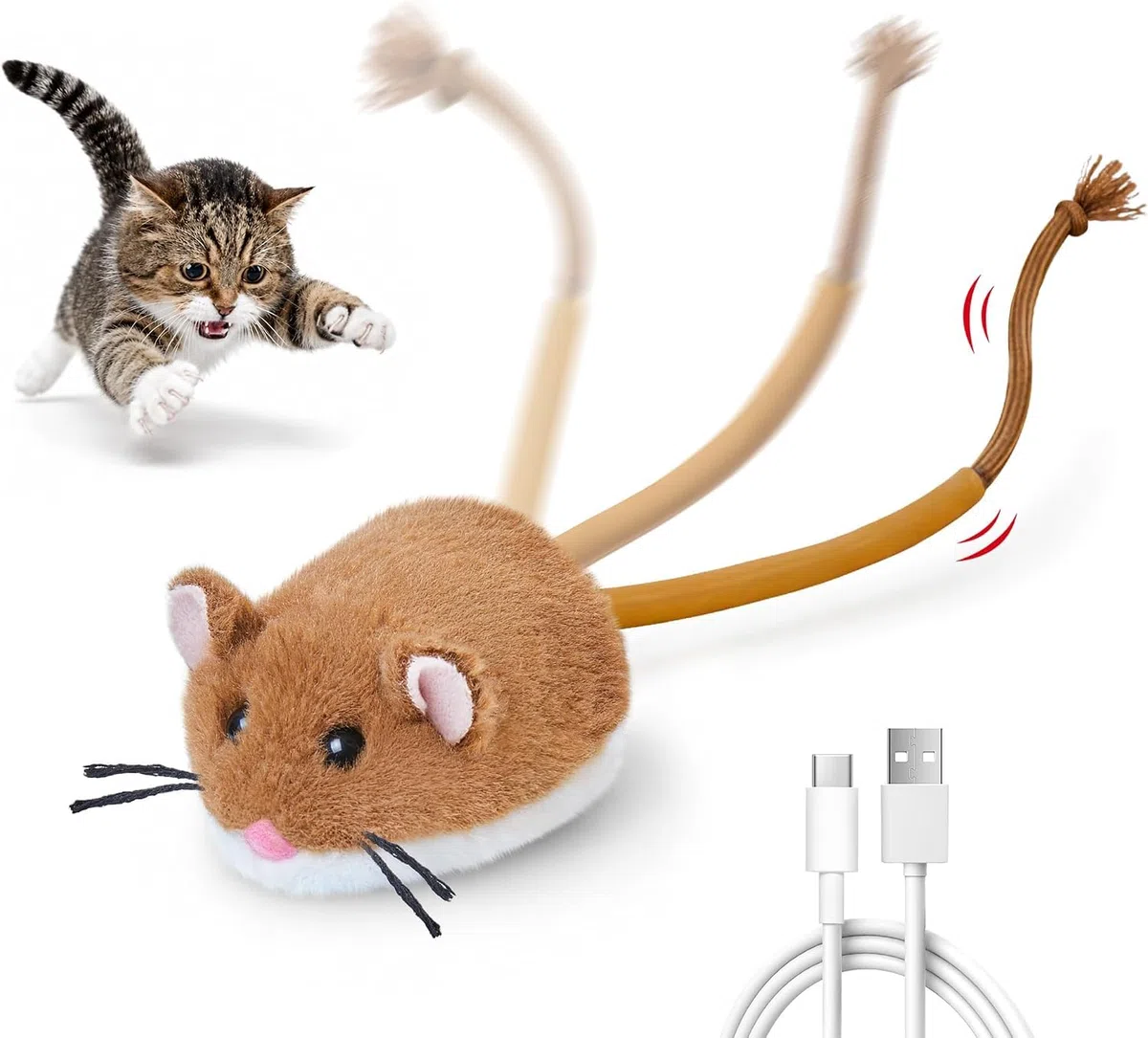 Potaroma Ratón eléctrico - Juguete para gatos