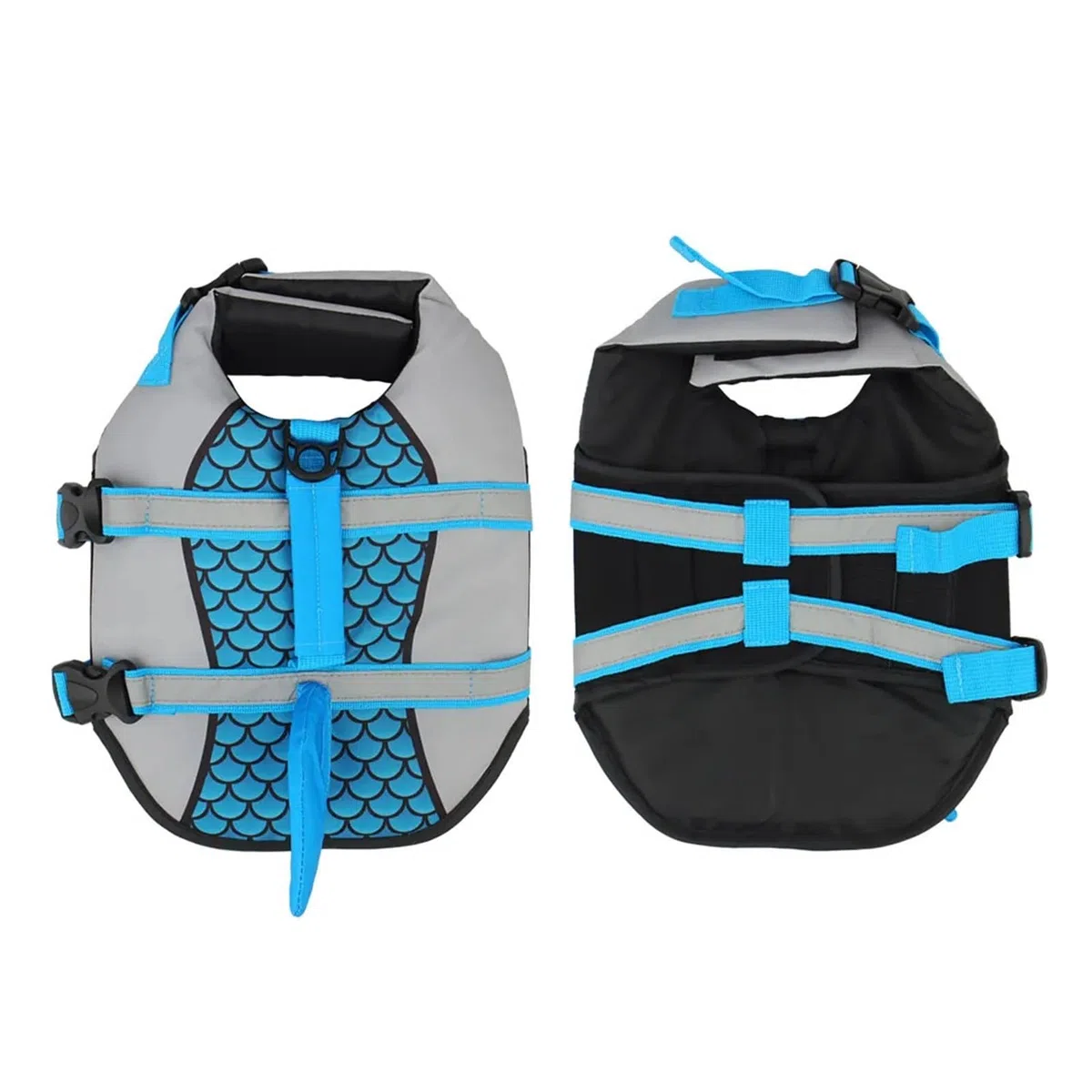Chaleco Salvavidas for Perros con Aleta de tiburón, Chaqueta de Seguridad de flotabilidad con arnés for natación, Piscina y Playa, Traje de baño de Verano for Mascotas, 1 Uds.(Yellow,S)