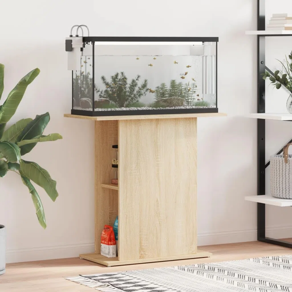 Soporte para Acuario de Roble Sonoma 75x36x72,5 cm de Madera de ingeniería,17.92kg-833650