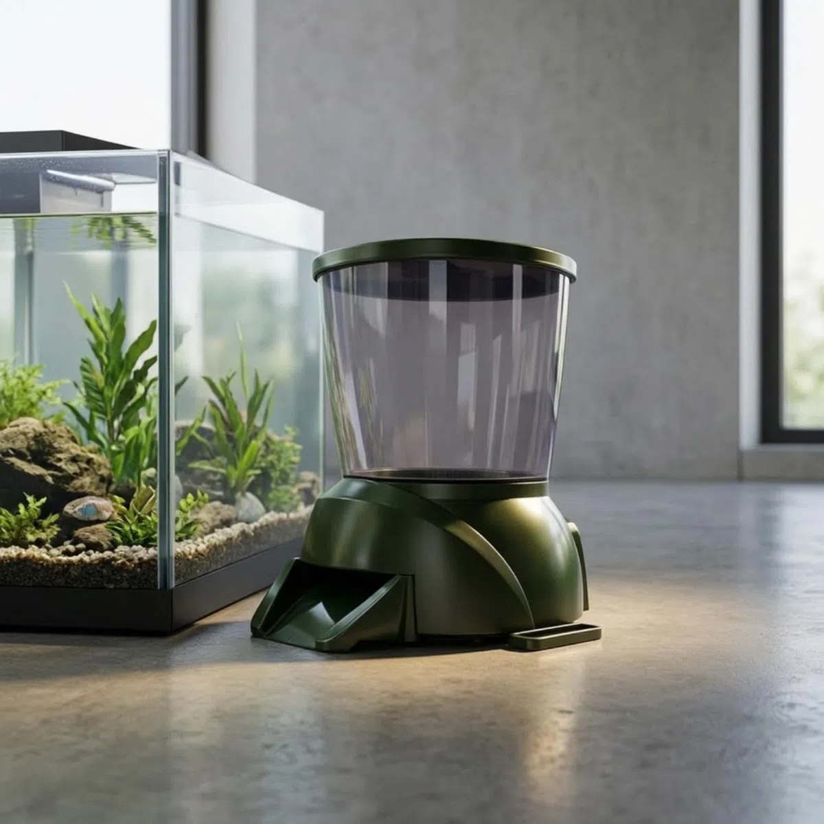 Alimentador Automático de Estanque Comedero Dispensador Dosificador con Temporizador Programable y Depósito Transparente de 4.25 litros para Mascotas