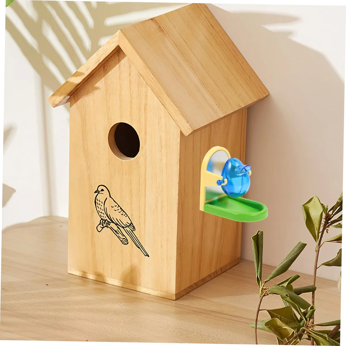 UPKOCH Juguete de Entrenamiento para Loros y Pájaros, Dispensador de Comida Resistente de Metal y Plástico, Adecuado para Entretenimiento y Desarrollo de Inteligencia Color Aleatorio