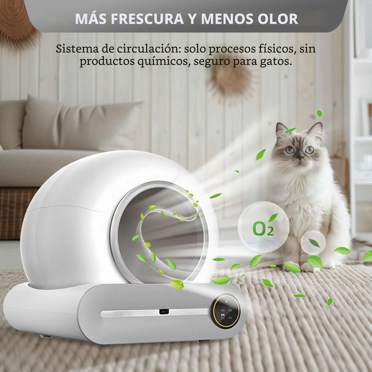 Bandeja higiénica autolimpiante para gatos, eléctrica, autolimpiante, bandeja higiénica automática para gatos con app, cerrada para hogares con varios gatos, formato XXL, aislamiento de olores