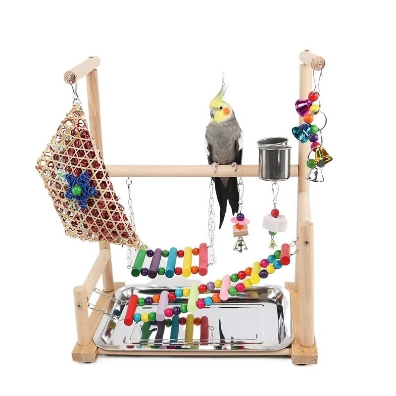 Puesto de pájaros Combinación de Varios Juguetes, Loro, Casino, Juguete for morder, Escalera for Escalar, en la Nube, Anillo oscilante, for pájaros, Puente Colgante
