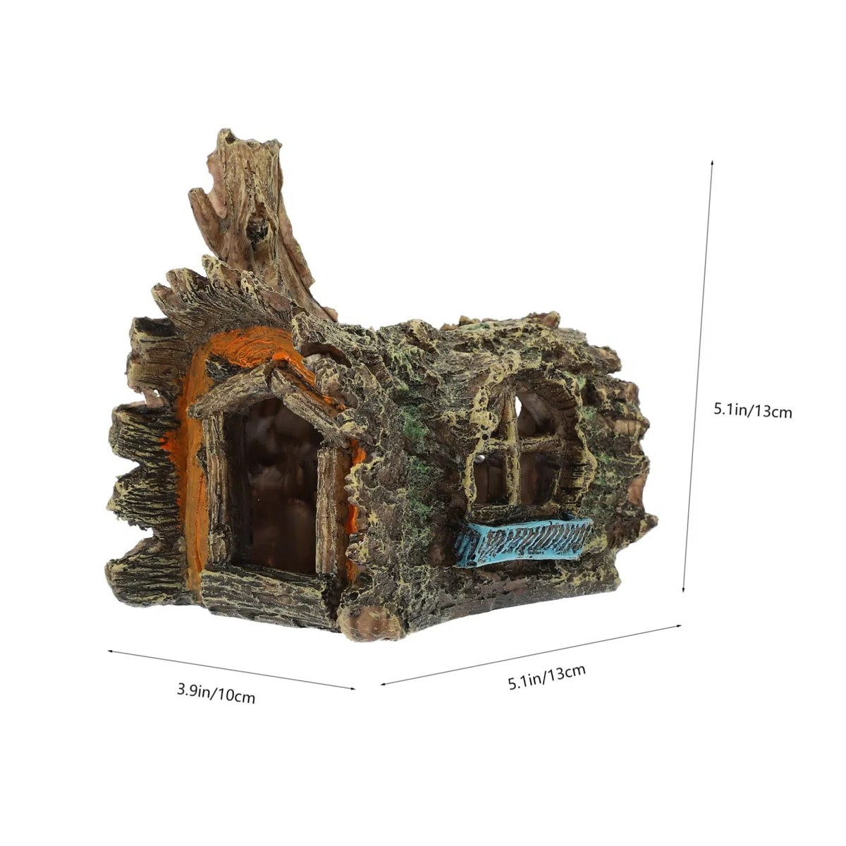 YARNOW 3 Piezas Decoración De Pecera Planta De Acuario Falsa Escondite Esponja Madera a La Helecho Neón Pegatina Flotante Decoraciones De Peceras Neto Cueva Casa Resina