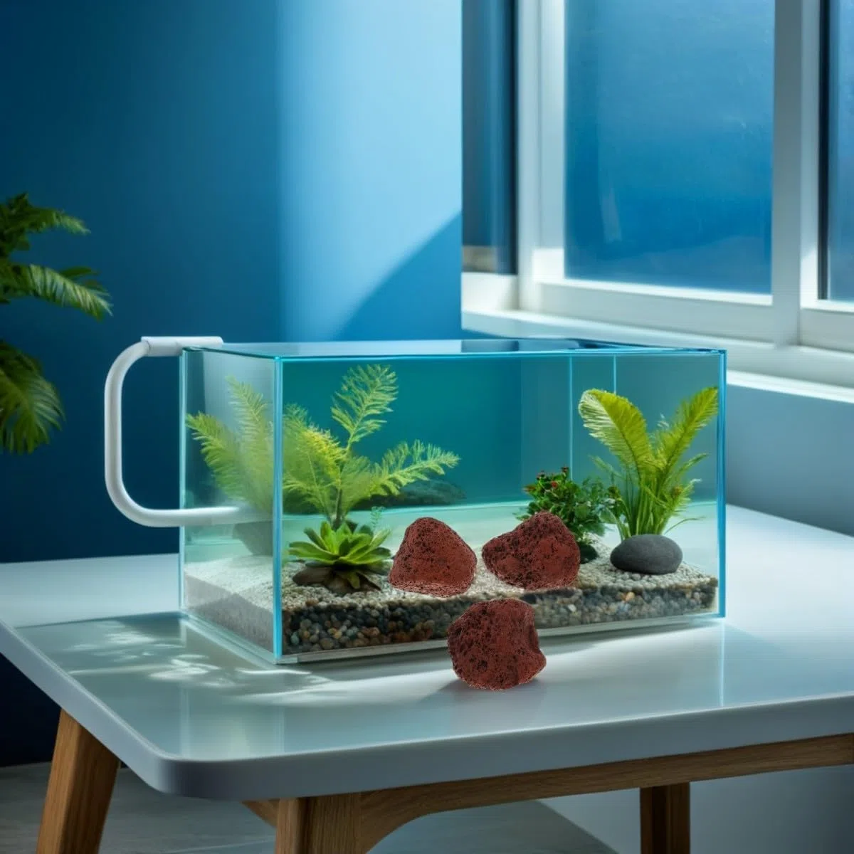 COHEALI Piedras Volcánicas Naturales para Acuario de Agua, Grava Decorativa de 1.5kg Que Previene Agua Turbia y Reduce Alteración del Sustrato